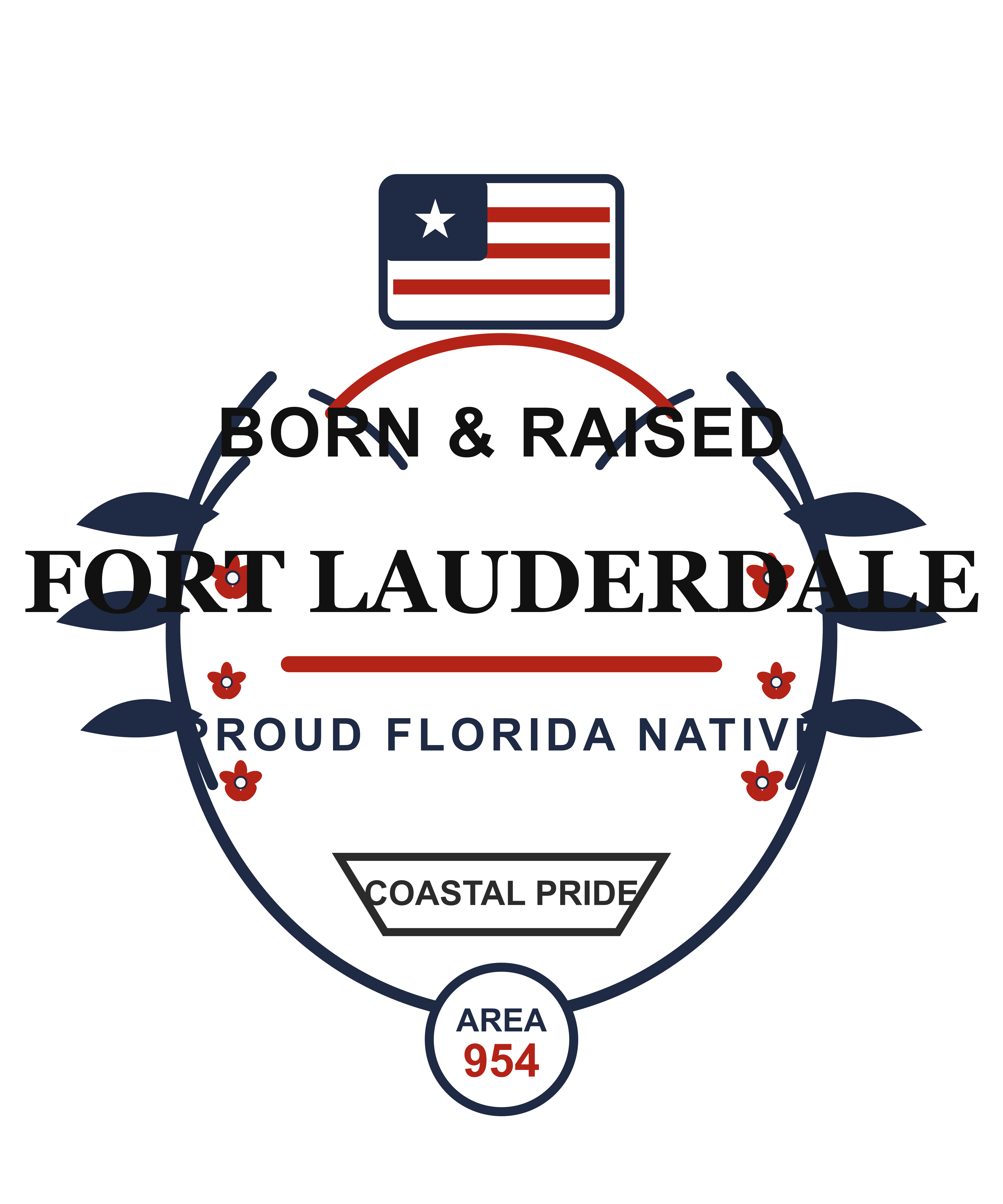 Fort Lauderdale Born & Raised shirt Artwork detail