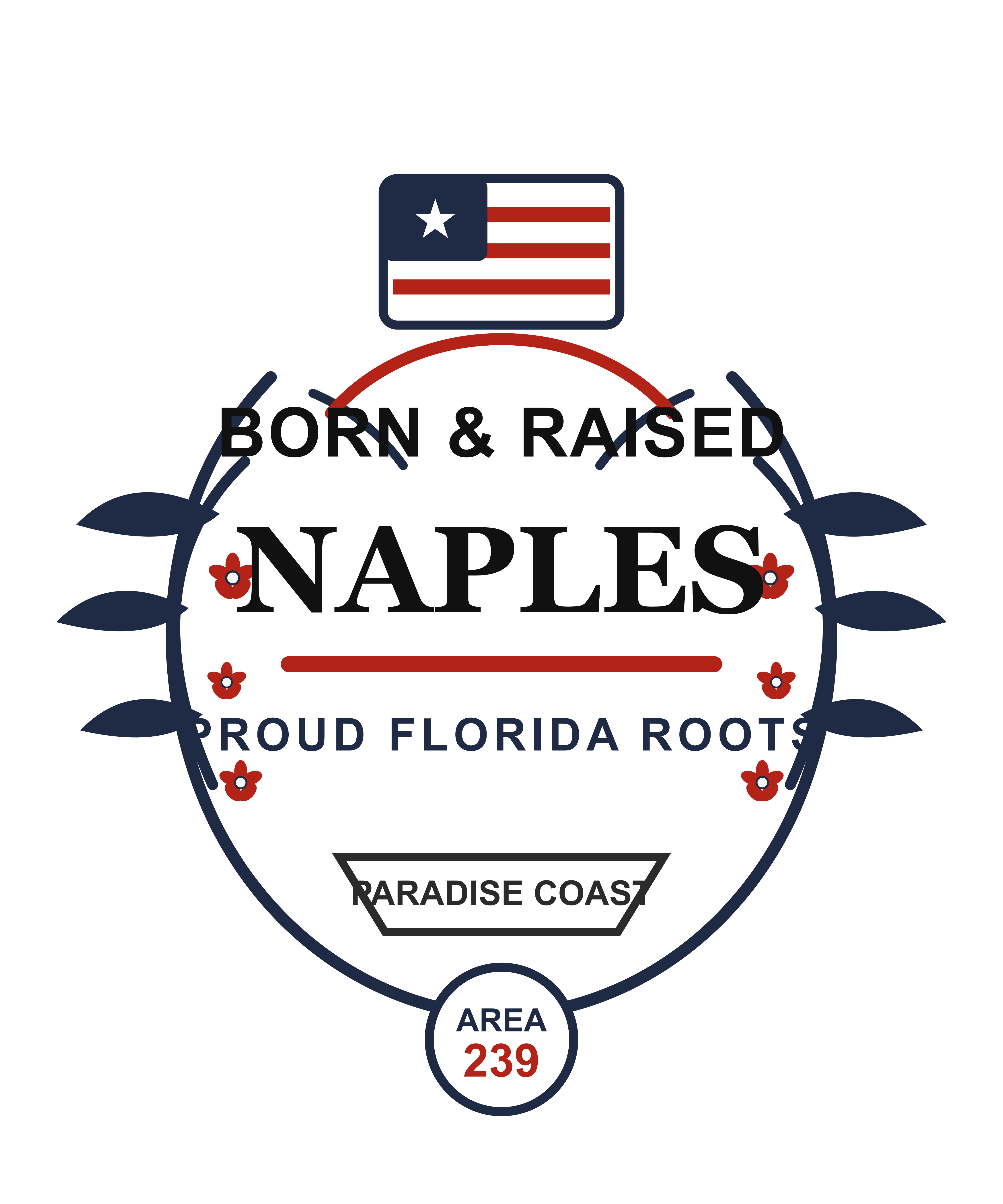 Naples Born & Raised shirt Artwork detail