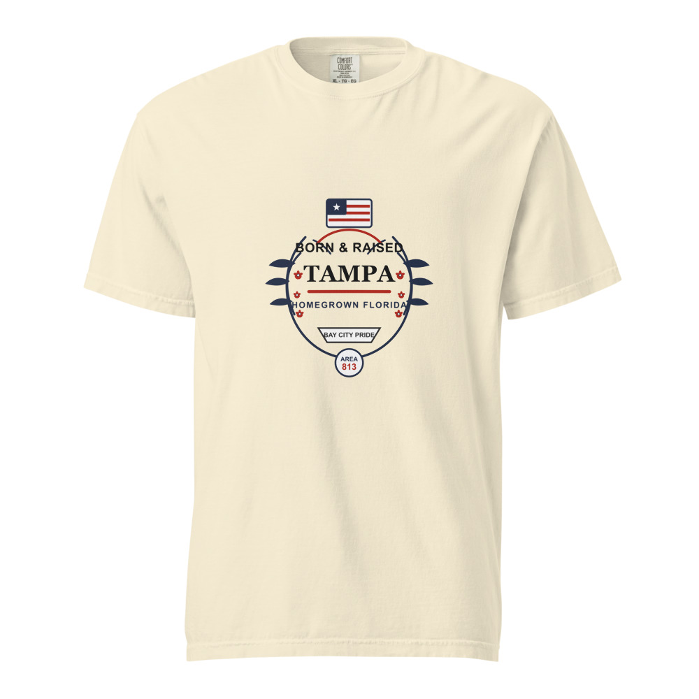 Tampa Born & Raised shirt Ivory