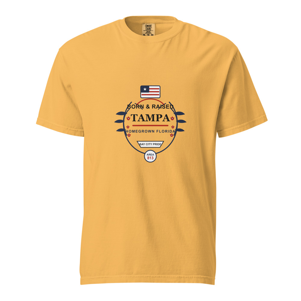 Tampa Born & Raised shirt Mustard